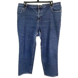 C.J. Banks Women's Stretch Denim Blue Jeans with Decorative Rear Waist Buckle